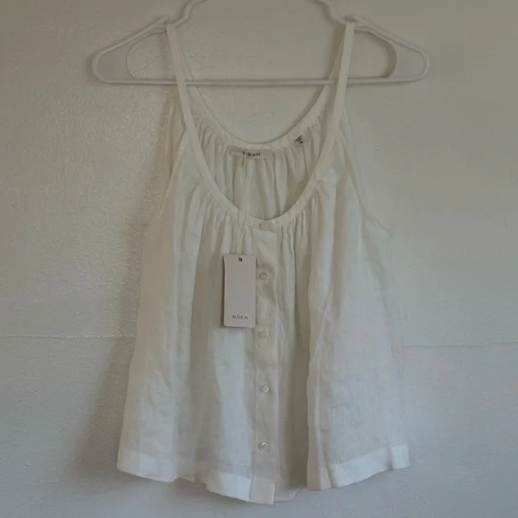 Doen Ivory Button-Down Tank Top - Picture 1 of 4